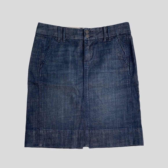 GAP 1969 Limited Edition Womens Denim Sz 4 Blue Jean Pencil Stretchy Skirt - Picture 1 of 8